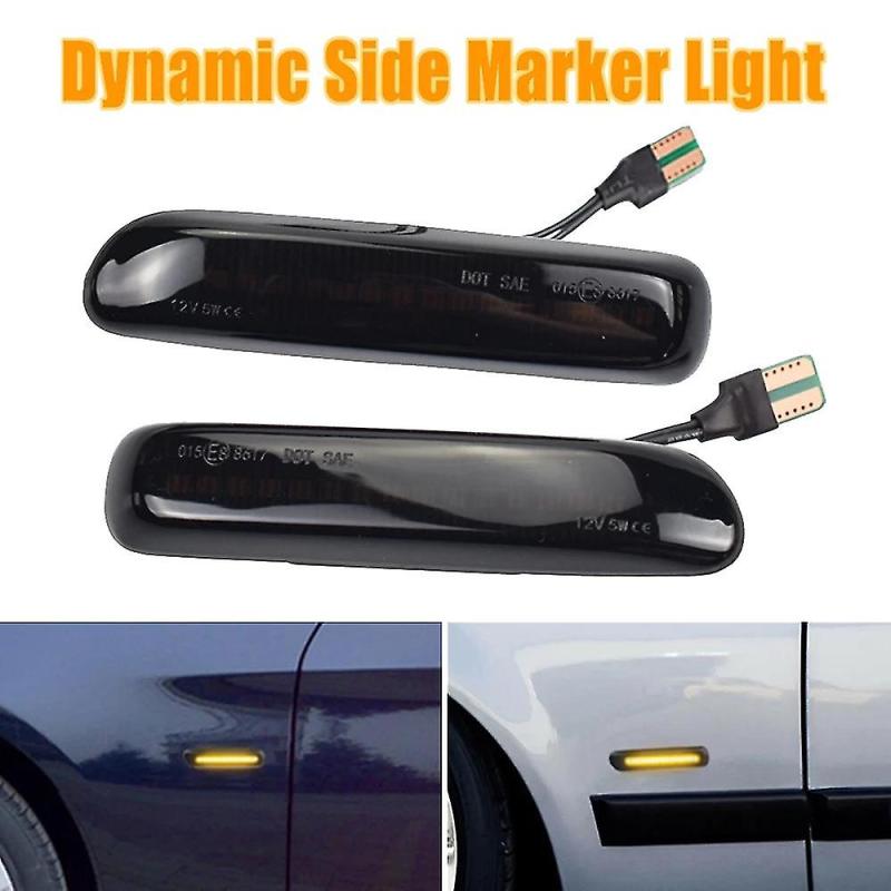 Dynamic LED Turn Signals: 2x Yellow Plastic Waterproof Lights - Long Lifespan Safety Features For BMW 3 Series E46 - Image 2