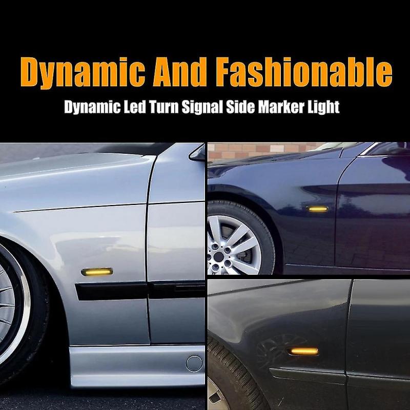 Dynamic LED Turn Signals: 2x Yellow Plastic Waterproof Lights - Long Lifespan Safety Features For BMW 3 Series E46 - Image 3