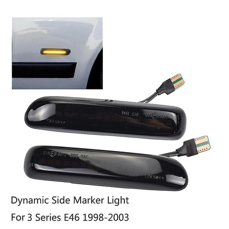 Dynamic LED Turn Signals: 2x Yellow Plastic Waterproof Lights - Long Lifespan Safety Features For BMW 3 Series E46 - Image 4