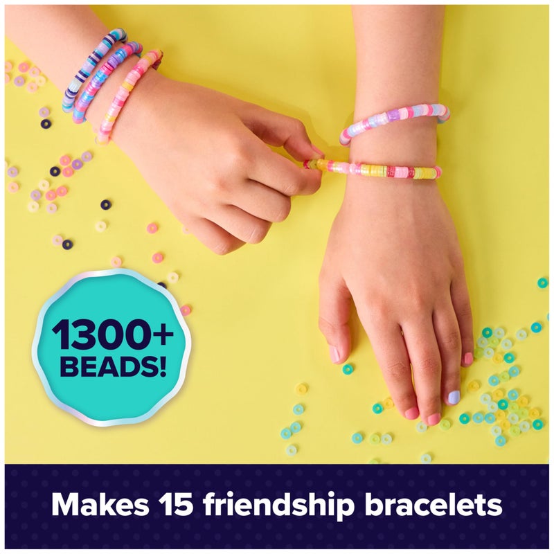 Cool Maker, Stackâ€™d Heishi Expansion Pack Bead Kit, Bracelet Making Kit with Over 1300 Beads for Bracelets, Makes 15, Arts and Crafts Kids Toys for Girls Ages 7 and up - Image 4