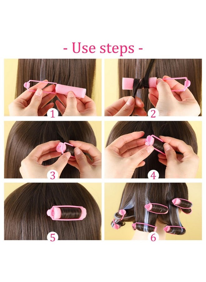Pengxiaomei 12 Pcs Foam Sponge Hair Rollers 2.4 Inch Hair Curlers to Sleep In Soft Sleep Rollers Hair Curlers for Curls Style Heatless Hair Curler Christmas Party Hairstyles  - Image 4