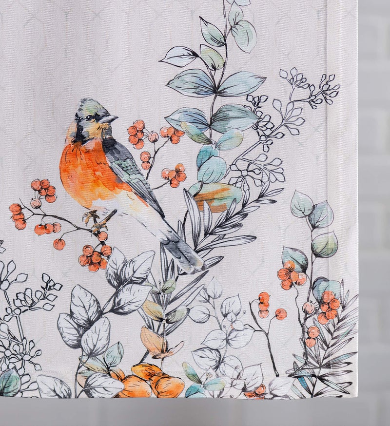 Maison d' Hermine Tablerunner 100% Cotton 14.50Inch x 48Inch Decorative Table Runner  Dining  Buffet  Whitish Shabby Chique (Single Layer) - Thanksgiving/Christmas - Image 3