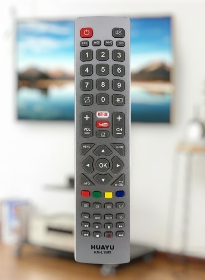 Huayu Universal remote control HUAYU RM-L1589 (SHARP Aquos), Netflix, Youtube - LCD/LED TV - Image 1