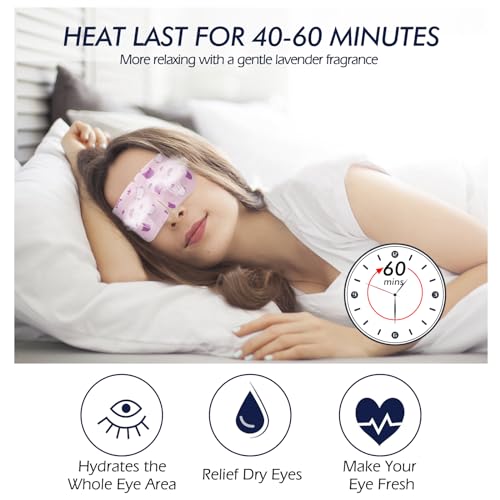 Jekeno Steam Eye Mask 30 Packs Eye Masks for Dry Eyes 4060 Minutes Self Moist Warm Compress Heated Disposable Mask for Sleep Spa Relaxing Trip Gifts Travel Essentials for Women Men - Image 3