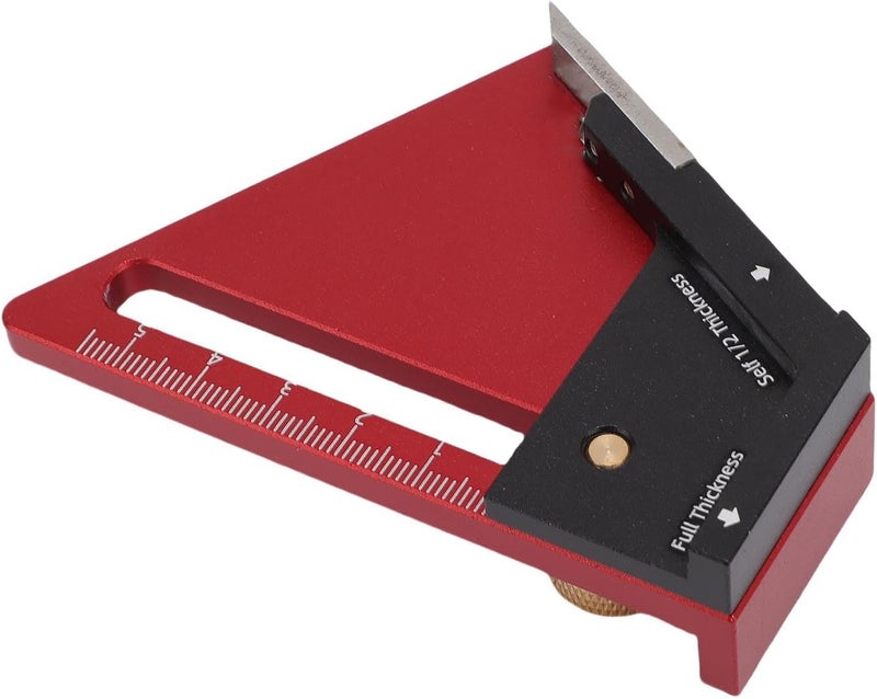 Luocute Center Line Scriber, Woodworking Marking Tool with Adjustable CNC Machined Aluminum Alloy, for Table Saw Drill Press Bandsaw Height Setting 0-58mm - Image 1