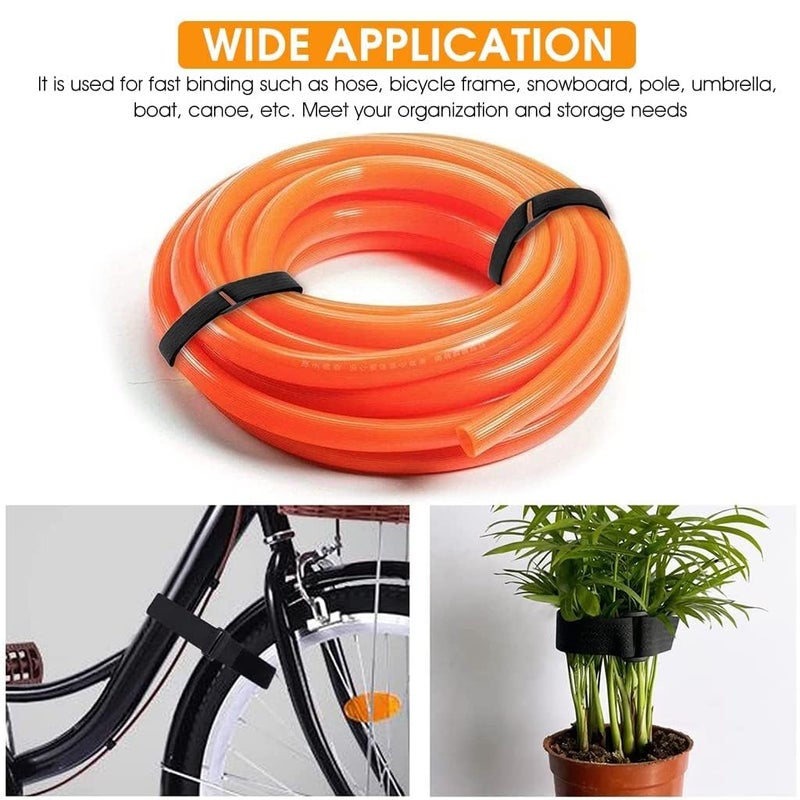 REDUCK شريط فيلكرو مع مشابك - 5 متر حزام تثبيت هوك وحلقة للخياطة وإدارة أسلاك الكابلات، أحزمة قماش نايلون مع 25 مشبك، طول قابل للقطع - Image 5