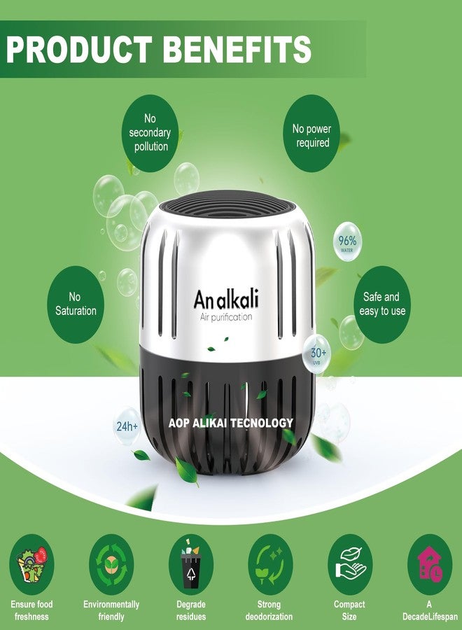 An alkali Fridge Deodorizer，4Pcs Refrigerator Deodorizer, Last for 10 Years Closet Deodorizer, Fridge Smell Eliminator, Baking Soda Odor Eliminator, for Closet, Wardrobe, Car, Pet Smell Order - Image 4
