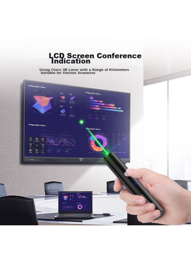 Whist A26 Black Laser Pointer, Long-range Green Light, High-power, Suitable For Sales Office Sand Table Teaching, Rechargeable Infrared Pen, Laser Pointer, Green Strong Light Laser, Cat Teaser, Electronic Pe - Image 2