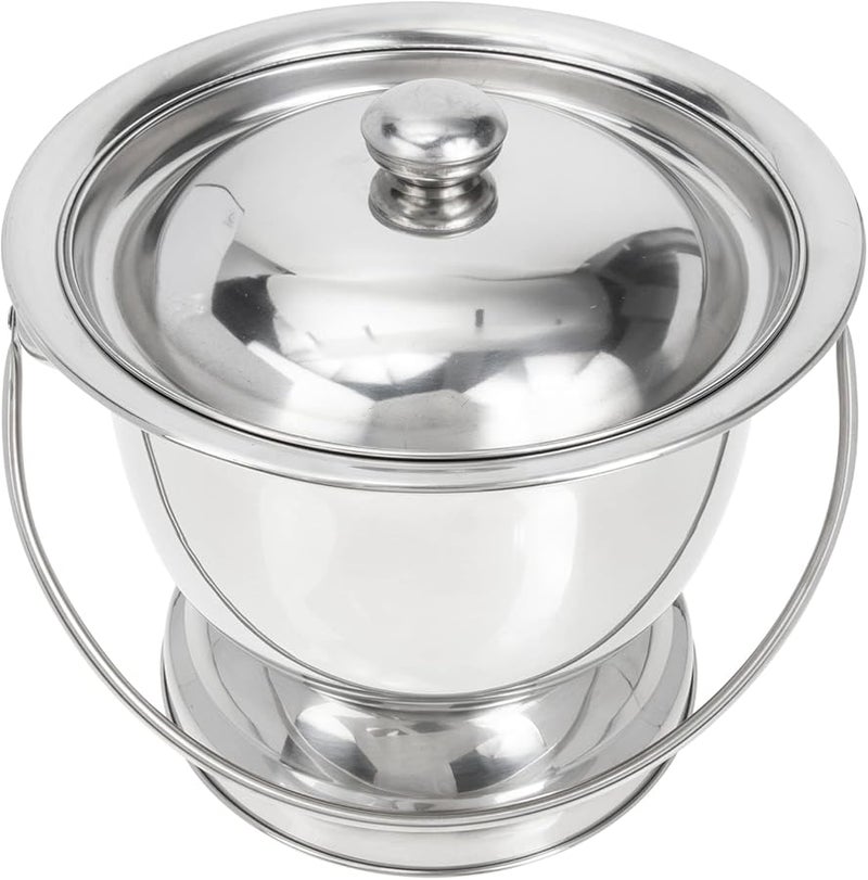 Stainless Steel Portable Urinal Pot with Handle Odor Blocking for Home Travel Easy Clean - Image 1