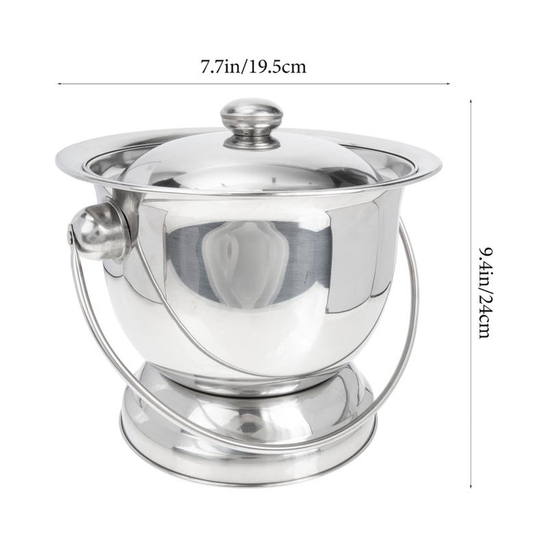 Stainless Steel Portable Urinal Pot with Handle Odor Blocking for Home Travel Easy Clean - Image 3