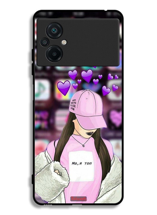 Tolwak Xiaomi Poco M5 4G Protective Case Cover Anti Social Club  - Image 2