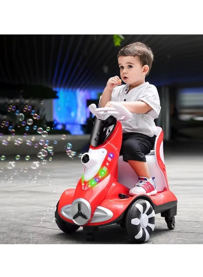 لعبة مرح  سيّارة كهربائية للأطفال مع فقاعات وأضواء LED – متعة كهربائية للأطفال - Image 5