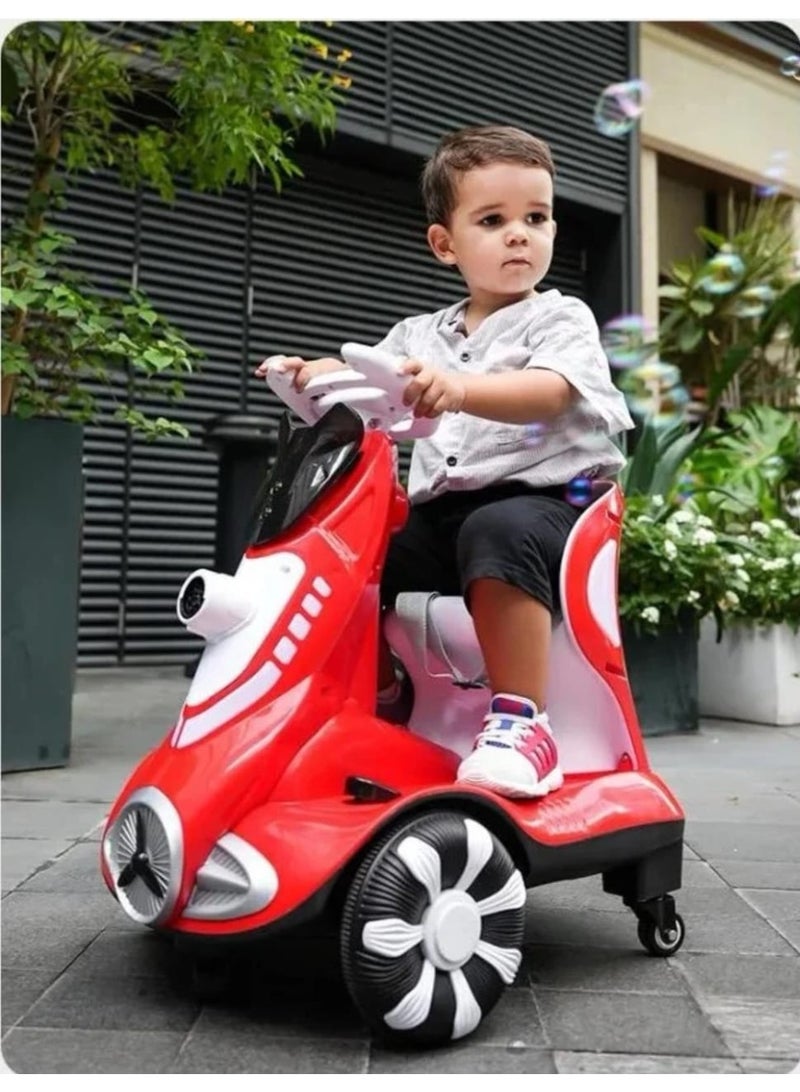 لعبة مرح  سيّارة كهربائية للأطفال مع فقاعات وأضواء LED – متعة كهربائية للأطفال - Image 4