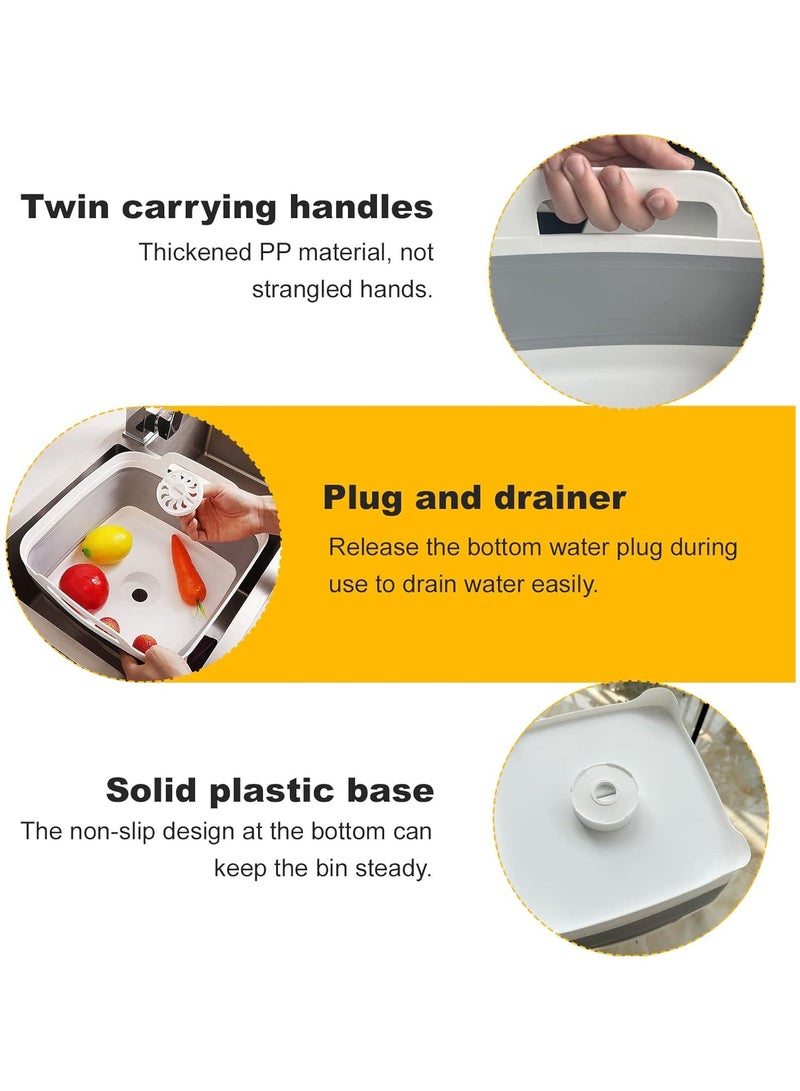 Collapsible Dish Tub 9L-Collapsible Basin Bucket Portable Sink-Outdoor Multiuse Foldable Sink Tub Wash Dish Basin for Kitchen Sink RV Camping  - Image 2