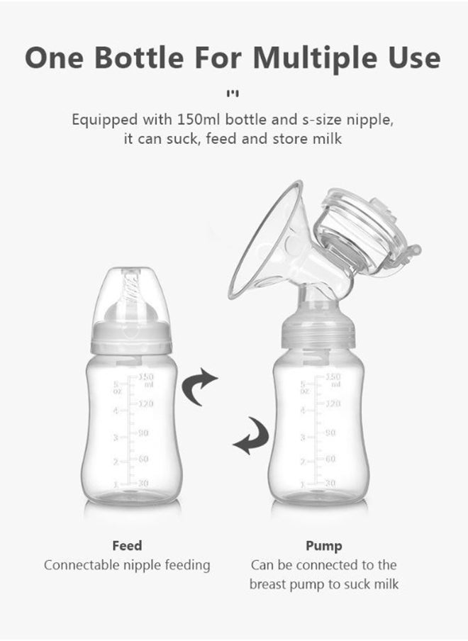 kiddoz Bb15 Electric Breast Pump 150Ml Baby Bottle In Pink  - Image 3