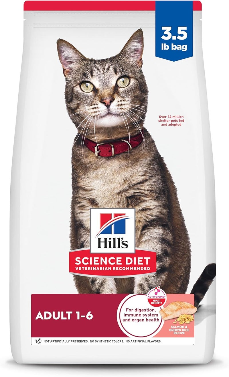 Hills Science Diet Adult 16 Adult 16 Premium Nutrition Dry Cat Food Salmon  Brown Rice 35 lb Bag - Image 1