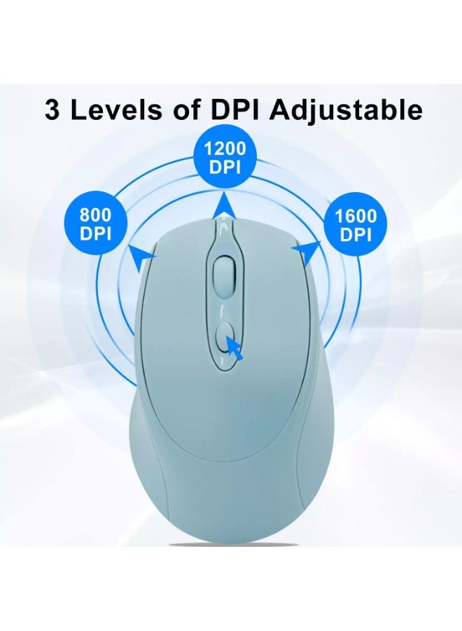 نينغشي ماوس لاسلكي M256 ثنائي الوضع، مزود بخاصية النقر الصامت بتقنية البلوتوث - مستشعر بصري بدقة 1200 نقطة في البوصة، قابل لإعادة الشحن بمنفذ USB C - Image 4