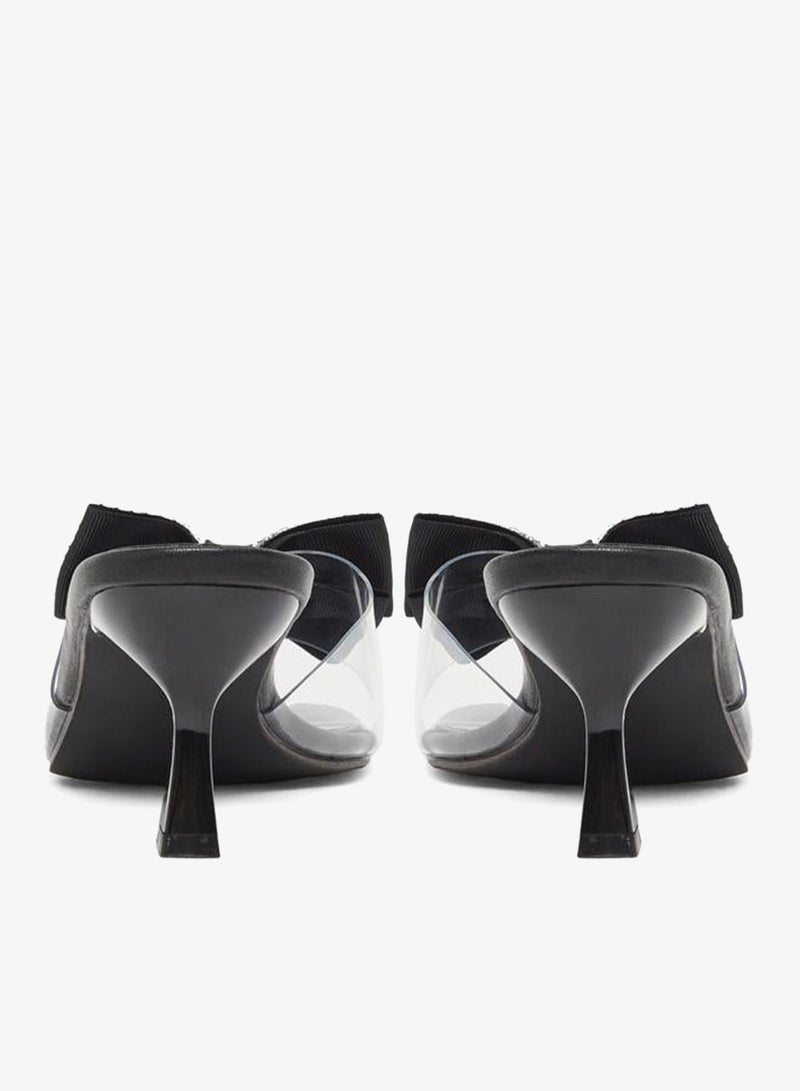 ستايلي صندل بكعب صغير وتفاصيل فيونكة - Image 4