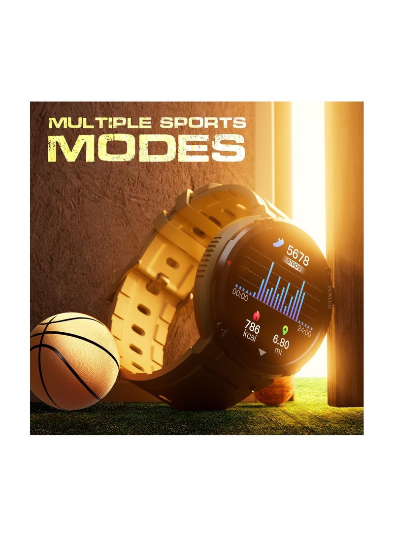 Fire-Boltt Armour, Sporty Rugged Outdoor Smart Watch with a 1.6" High-Resolution HD Display, Shockproof Metal Body, Bluetooth Calling 600 mAh Battery