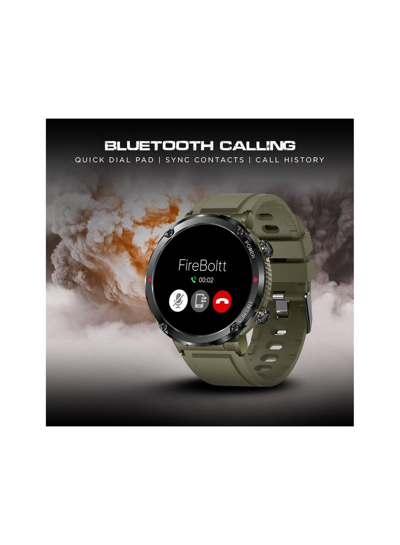 Fire-Boltt Armour, Sporty Rugged Outdoor Smart Watch with a 1.6" High-Resolution HD Display, Shockproof Metal Body, Bluetooth Calling 600 mAh Battery