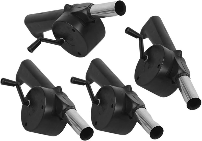 4pcs Hand Crank Blower for Camping Fire Bbq Fan Portable Outdoor Barbecue Blowing Tool Handheld Fire Starter - Image 1