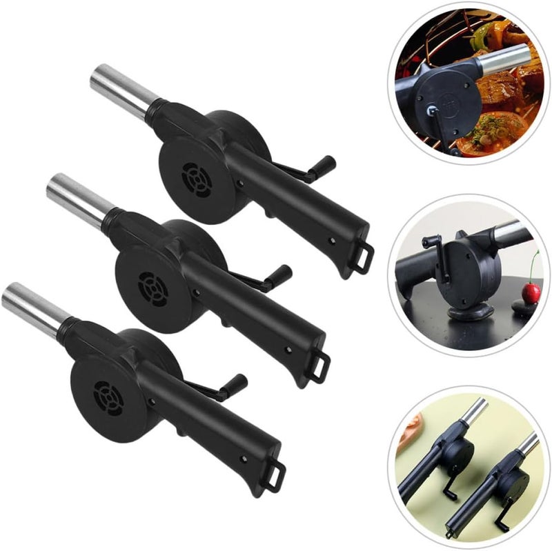 4pcs Hand Crank Blower for Camping Fire Bbq Fan Portable Outdoor Barbecue Blowing Tool Handheld Fire Starter - Image 5