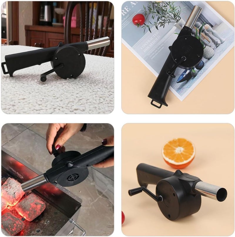 4pcs Hand Crank Blower for Camping Fire Bbq Fan Portable Outdoor Barbecue Blowing Tool Handheld Fire Starter - Image 4