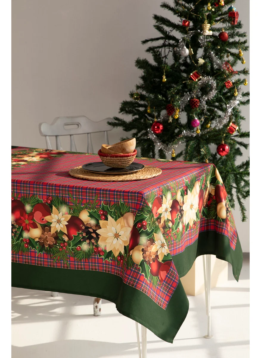 Ays Home Red Ball Pattern New Year Tablecloth