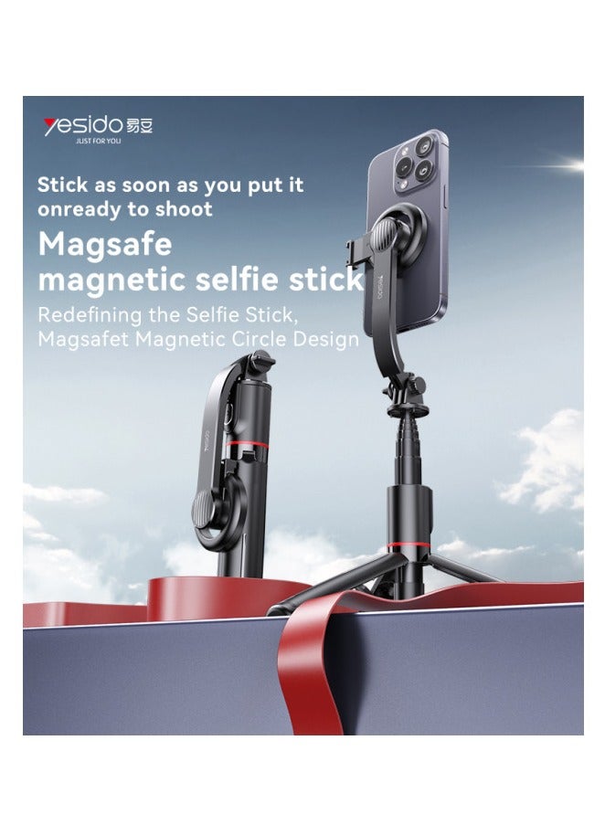 Yesido SF19 360 Free Adjustment Aluminum Alloy Multi-purpose Magnetic Tripod Leg Selfie Stick Black  - Image 3
