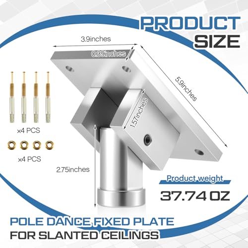Otoolling Universal Pole Dance Fixed Plate for Slanted Ceilings Top Plate Pole Dance Accessory for Home More Safety and Stability - Image 3