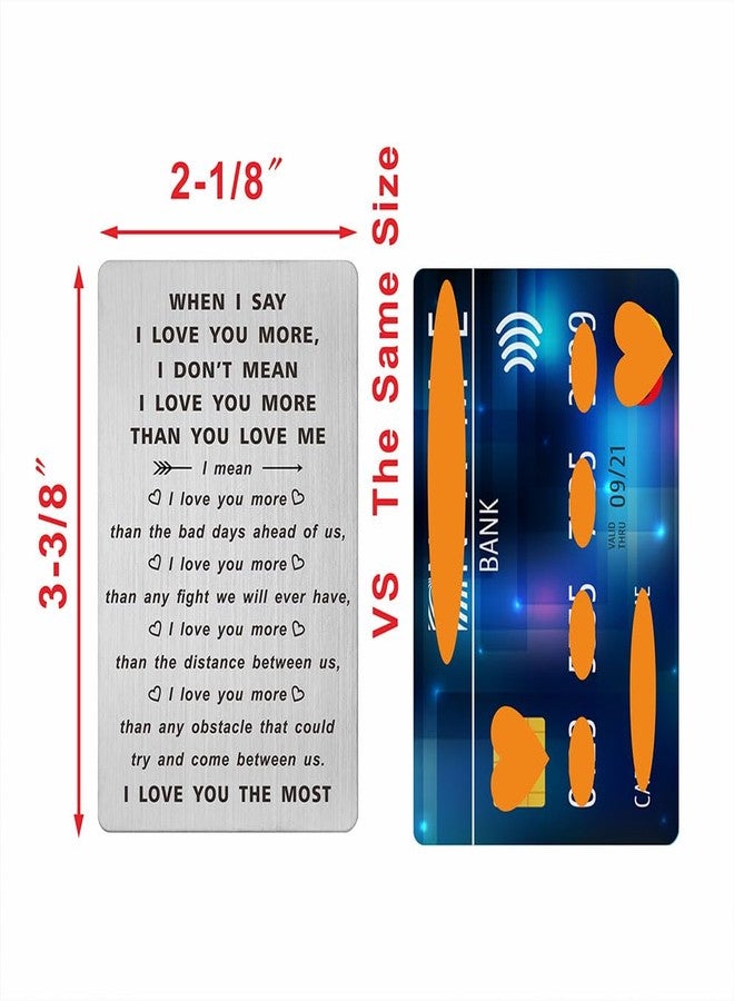 TANWIH When I Say I Love You More Wallet Card, I Love You Gifts for Him Her, Romantic Birthday Gifts for Men, Anniversary Card for Husband, Long Distance Present for Boyfriend, Fathers Day, Valentines - Image 3