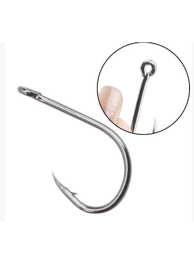 OASIS-TH 500-Piece Premium Fishhooks High Carbon Steel Fishing Hooks with 10 Sizes, Strong Sharp Fish Hook with Barbs, Portable Plastic Box, for Freshwater Seawater - Image 4