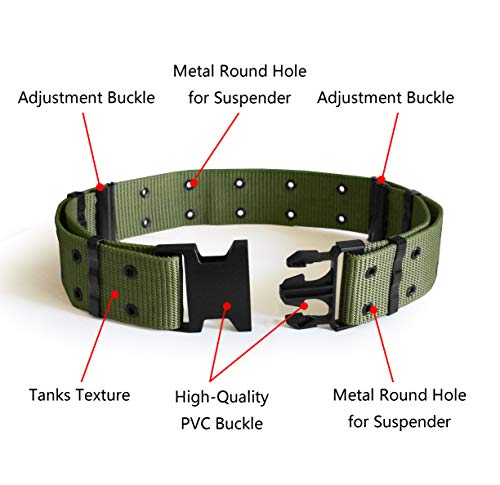 UltraKey Tactical Belt, Adjustable Security Military Heavy Duty Rescue Belt for Outdoor Sports and Hunting GreenV2 - Image 2