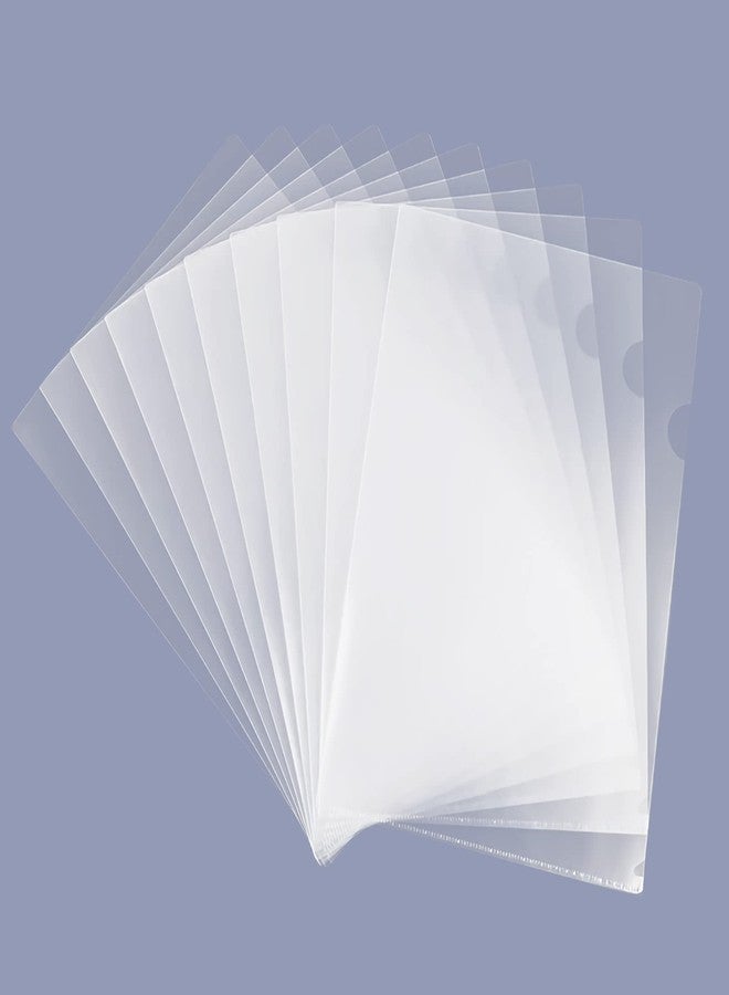 GOMRQING Clear Document Folder Copy Safe Project Pockets fits 8.5x11 Letter Size US Paper,10/30/50/100Pack L-Type Plastic Clear Paper Sleeves Protector Resume File Poly Jacket Folders Organizer in Transparent - Image 1