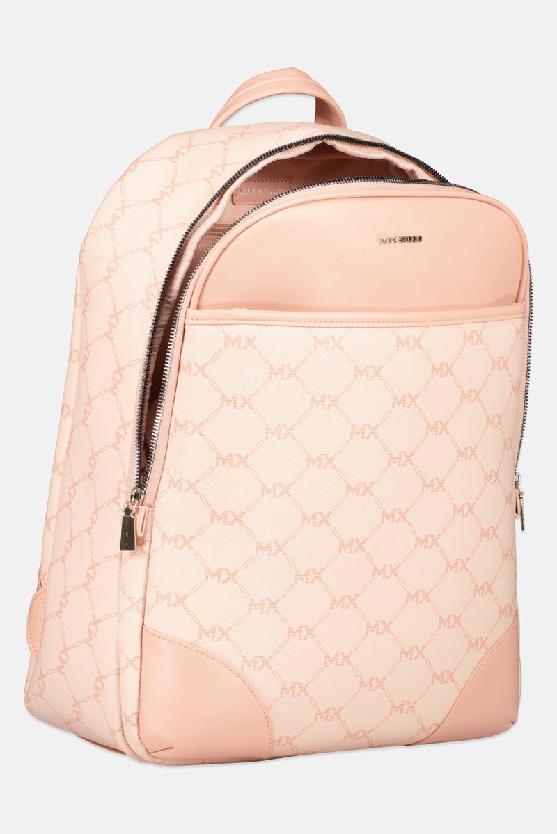 Max Studio Women Brand Logo Backpack, Pink - Image 3