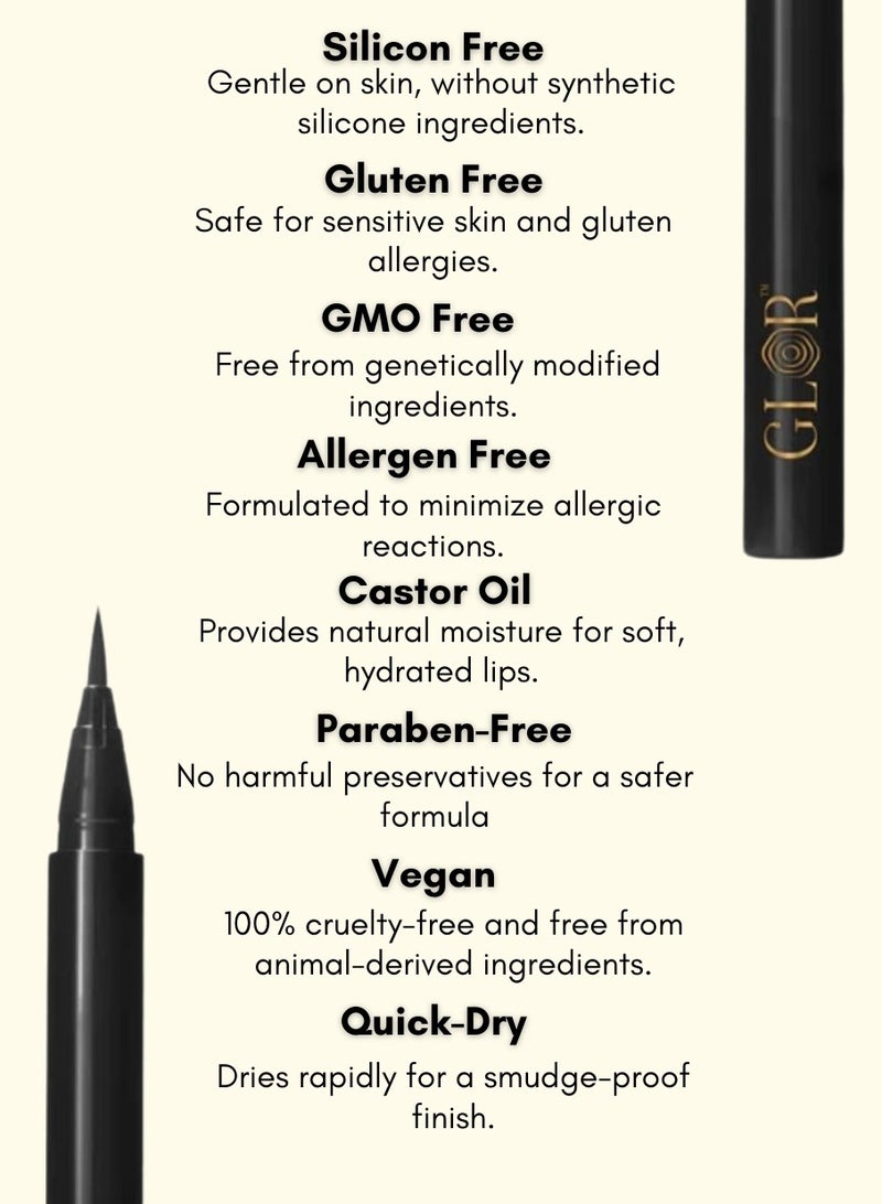 غلور  قلم تحديد العيون غلور – مقاوم للتلطخ، نباتي، ومقاوم للماء للحصول على مظهر عيون دقيق - Image 4