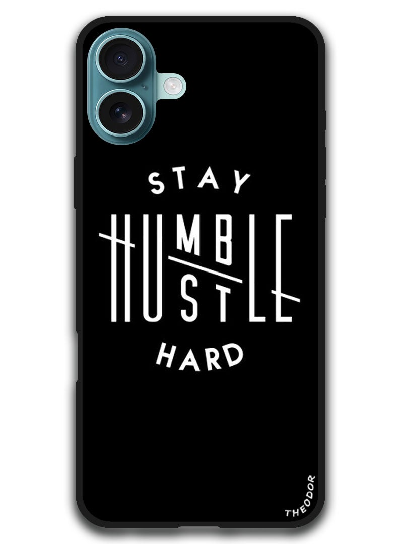 Theodor Protective Case Anti Scratch Shock Proof Bumper Cover For iPhone 16 Plus (6.7)-inch Stay humble - Image 1