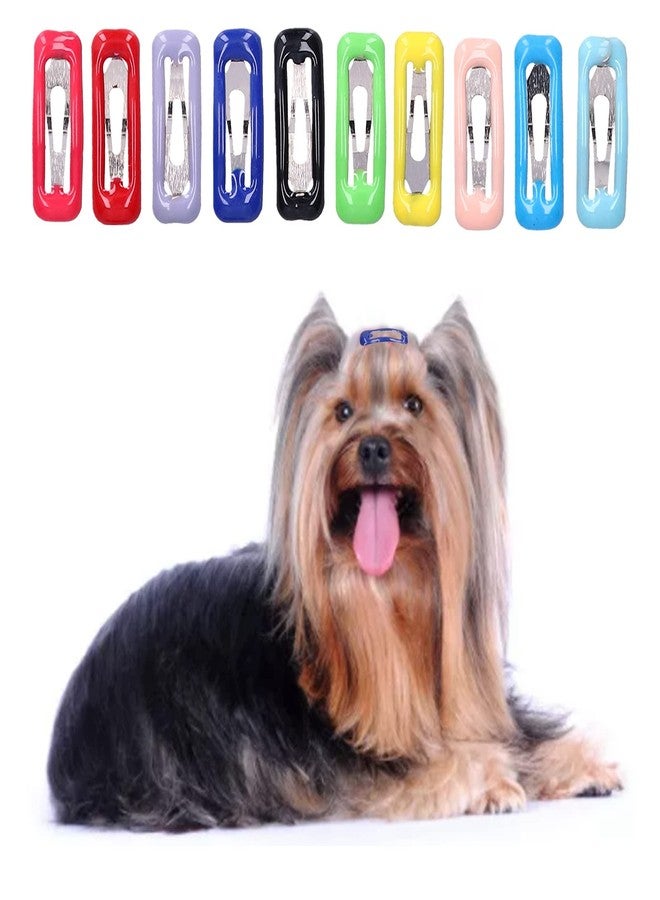AYNEFY Small Pet Hair Clips,50Pcs Small Pet Hair Barrettes Small Pet Grooming Colored Hairpin Metal Snap Hair Clips for Bunny Chinchilla Guinea Pig Dog Cat Puppy Pet - Image 1