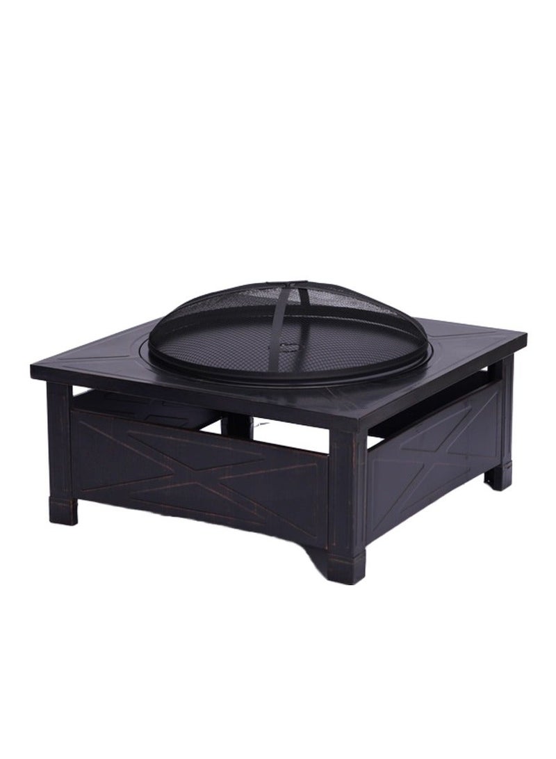 البوادي حديقة النار حفرة الفحم شواء الجدول في الهواء الطلق حرق الخشب سخان مربع موقد - Image 2