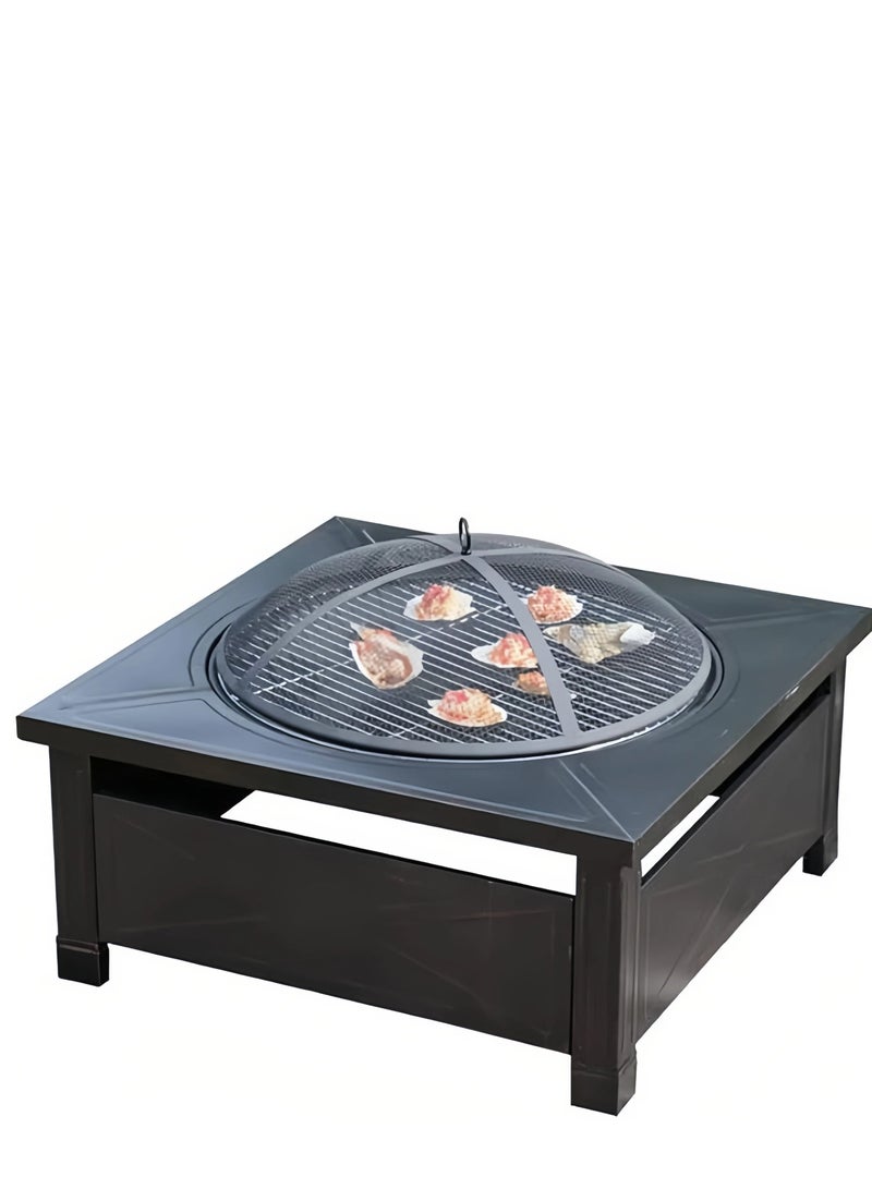 البوادي حديقة النار حفرة الفحم شواء الجدول في الهواء الطلق حرق الخشب سخان مربع موقد - Image 4