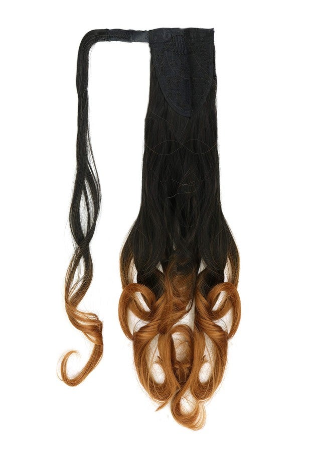 Paradise® Curly Wrap Around Ponytail Hair Extensions For Women And Girls Black + Ombre150 grams pack of 1 - Image 4