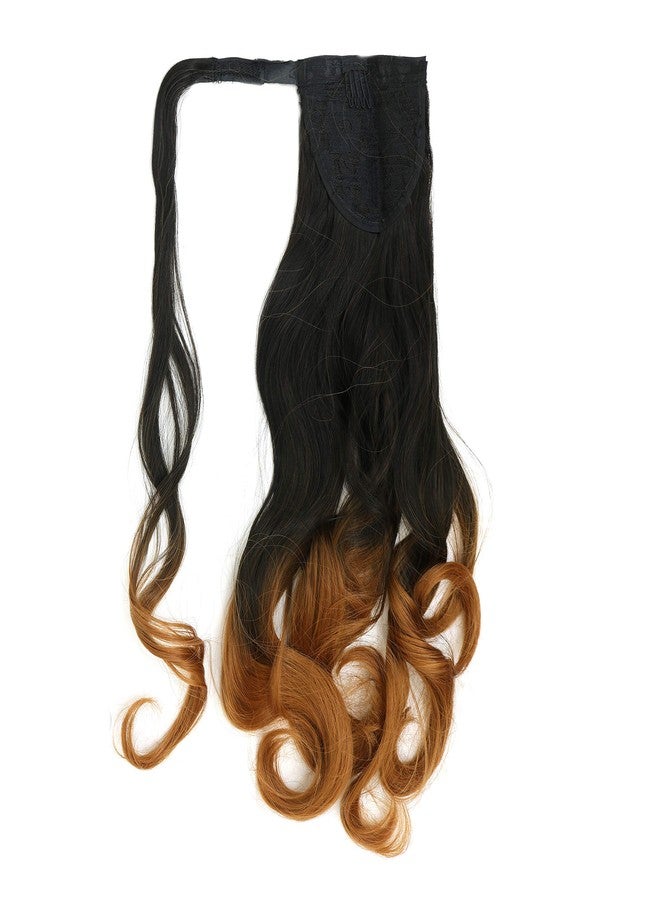 Paradise® Curly Wrap Around Ponytail Hair Extensions For Women And Girls Black + Ombre150 grams pack of 1 - Image 5