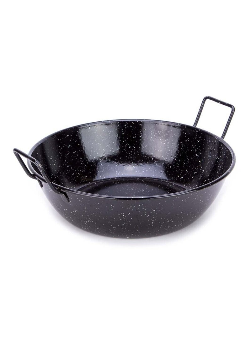 Ilsa Deep Frying Pan With Handle 24 Cm Enameled Carbon - Made in Spain - Image 1