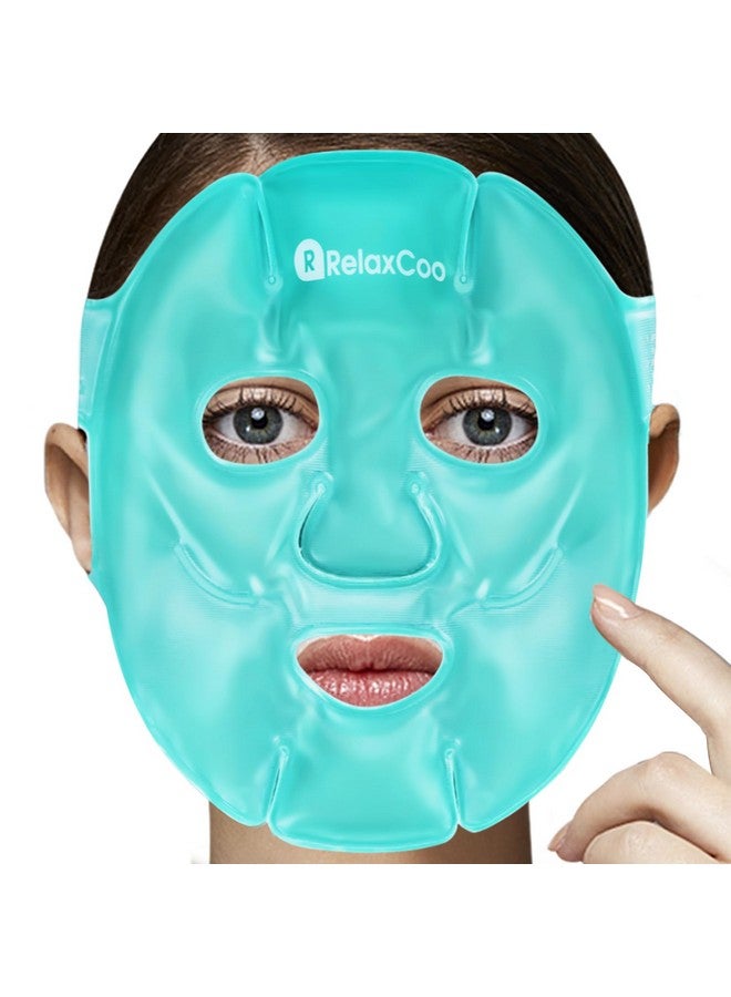 RelaxCoo Cold Face Eye Mask Ice Pack Reduce Face Puff,Dark Circles,Gel Hot Cold Compress,Face SPA for Woman Sleeping, Pressure, Headaches, Skin Care - Image 1