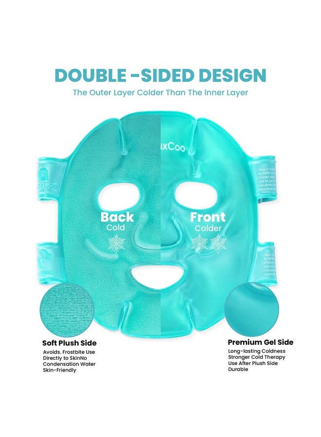 RelaxCoo Cold Face Eye Mask Ice Pack Reduce Face Puff,Dark Circles,Gel Hot Cold Compress,Face SPA for Woman Sleeping, Pressure, Headaches, Skin Care - Image 2
