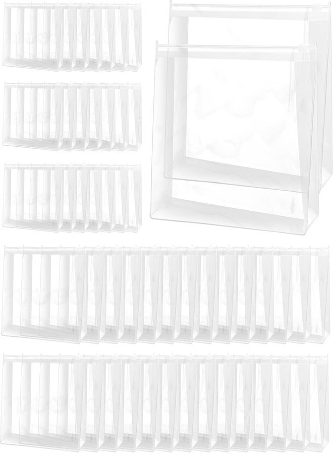Cabaubl 50 Pcs Mini Clear Makeup Bag,Plastic Waterproof Cosmetic Organizer Bags,Small Clear Zipper Pouch Travel Bag,Organizer Pouches with Zipper for Travel Toiletry (7.9x5.9x 1.97 Inch) - Image 1