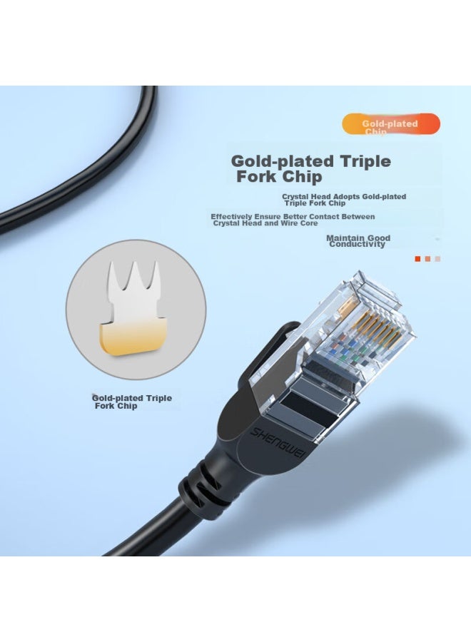Shengwei Cat5e Ethernet Cable, 100mbps Flame-retardant Network Connection Cable, Cat5e Patch Cord, Computer Broadband Connection Cable, 5 Meters, Wlc1005g - Image 2