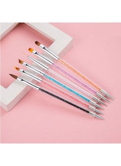 Ant 6 Piece Double Ended Nail Art Brushes, Double Ended Nail Liner Brush Dotting Pen Nail Art Point Drill Drawing Tools, Double Ended Nail Art Brushe for DIY Nail Art Designs  - Image 5