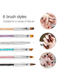 Ant 6 Piece Double Ended Nail Art Brushes, Double Ended Nail Liner Brush Dotting Pen Nail Art Point Drill Drawing Tools, Double Ended Nail Art Brushe for DIY Nail Art Designs  - Image 3