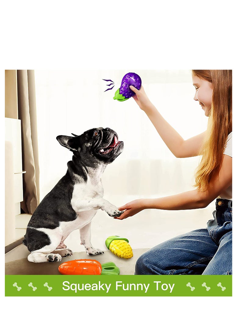 SYOSI Dog Toys for Aggressive Chewers Large Medium Small Breed Dog Chew Toys for Aggressive Chewers Indestructible Tough Durable Dog Toys Pack with 3 Squeaky Toys and 1 Ring Toy Best Dog Gifts - Image 4